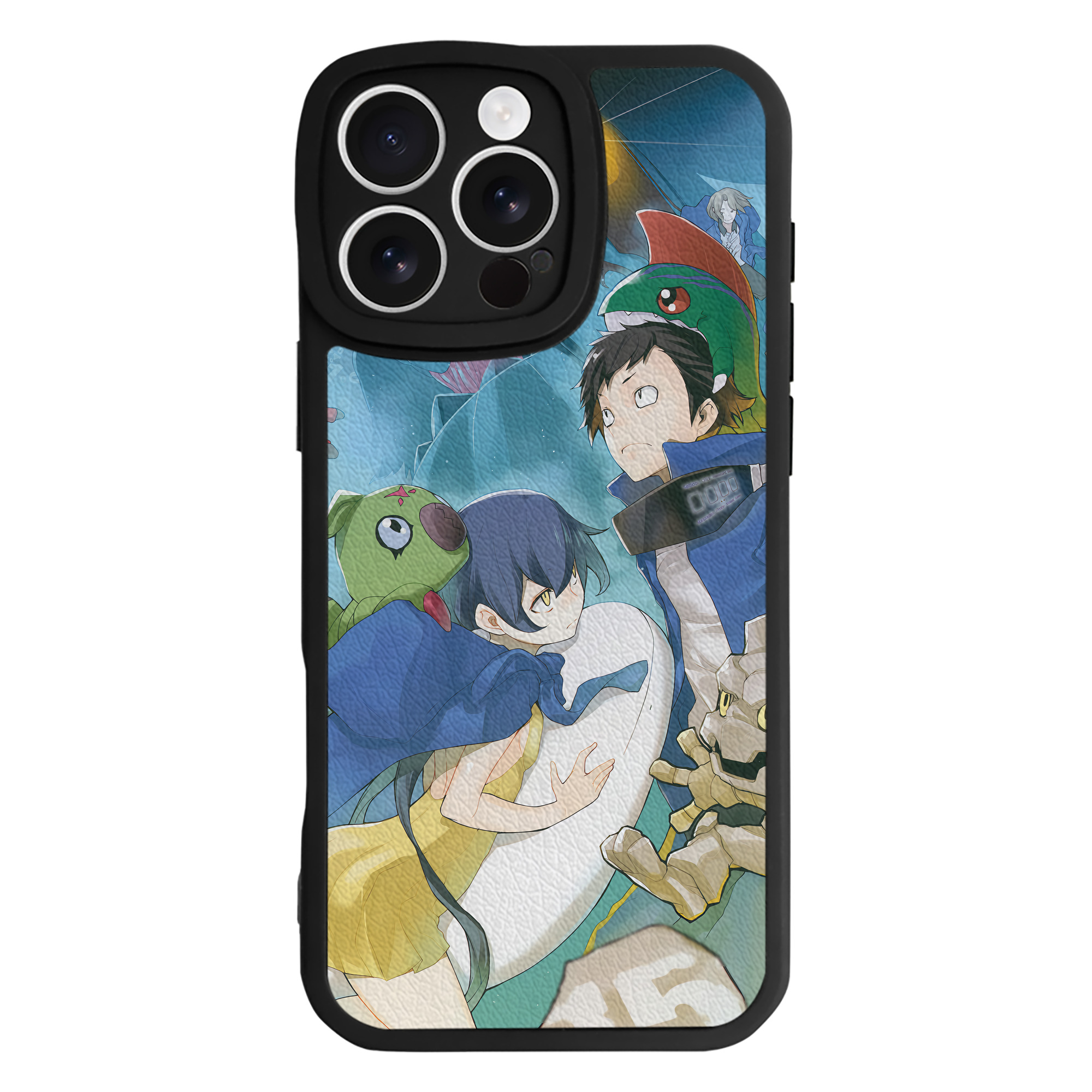 （画像用） Digimon デジタルモンスター/デジモン 【iPhone 16シリーズ対応】シリコンスマホケース（レザー調） 材質：シリコン